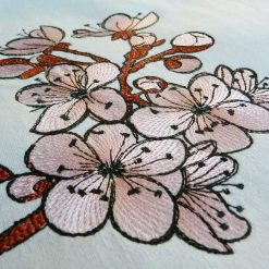 Kirschblüten 1318 Stickmuster Detail1