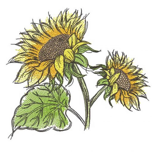Stickmuster Sonnenblumen 1830 vorschau