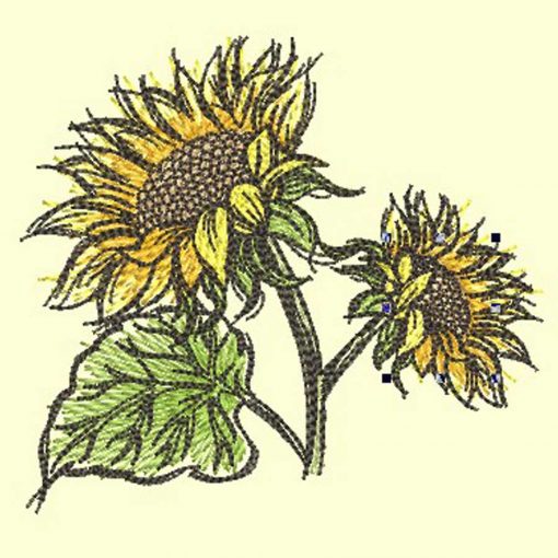 Stickdesign Sonnenblumen 1010 vorschau