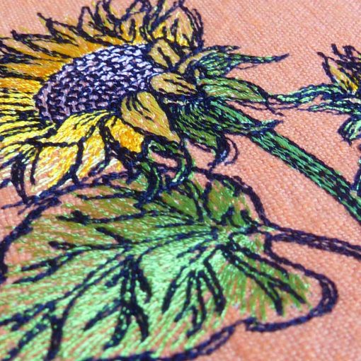 Stickdesign Sonnenblumen 1010 detail2