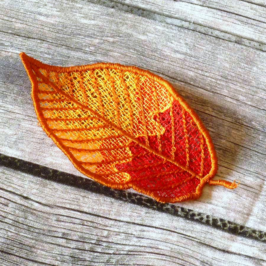 Stickdatei Lace Blatt Freebie