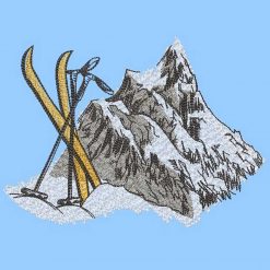 Stickdatei Ski Berge 13x18 vorschau