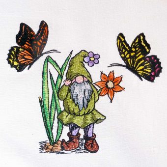 Frühlingsgnom Mini Set Stickdatei 10x10