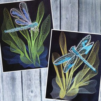 Stickdatei Libelle Set - Rippled Stitch
