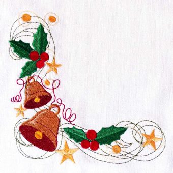 Stickdatei Weihnachtsecke Glocken