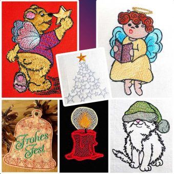 Stickdatei Set für Stickanfänger - weihnachtlich