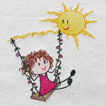 Herzlilly schaukelt - Stickdatei