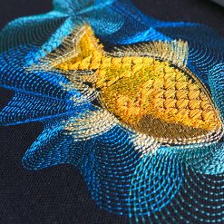 Stickdatei Fisch im rippled stitch