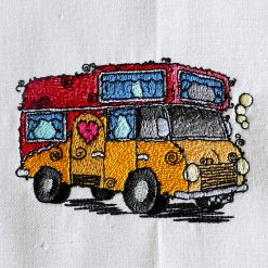 Stickdatei Happy Wohnmobil 01