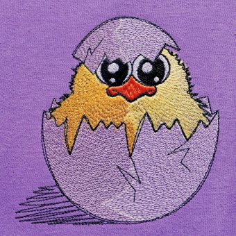 Stickdatei - Frisch geschlüpftes Küken