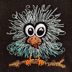 5772 strubbeliger Kritzelvogel 10x10 dunkel
