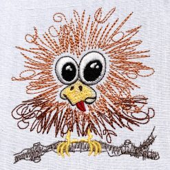5772 strubbeliger Kritzelvogel 10x10 hell