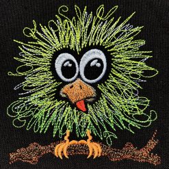 5778 strubbeliger Kritzelvogel 13x18 dunkel