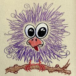 5778 strubbeliger Kritzelvogel 13x18 hell