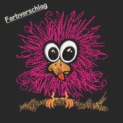 strubbeliger Kritzelvogel Farbvorschlag pink-001