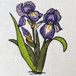 5776 Stickdatei Iris heimische Botanik klein