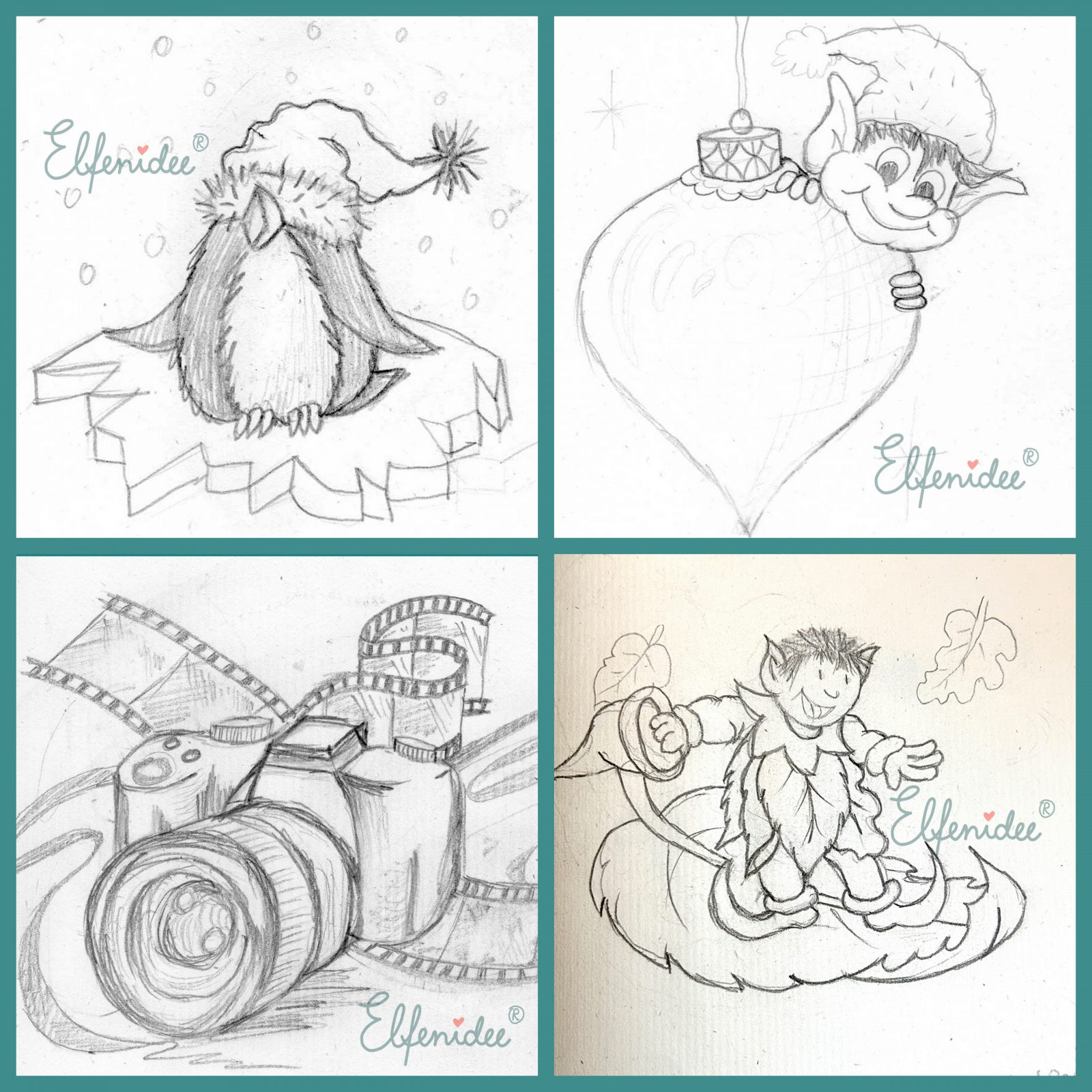 Sammelbild-Skizzen-Elfenidee