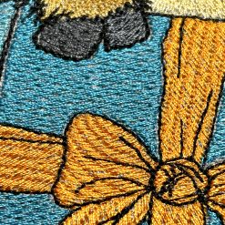5782 Stickdatei Elch mit Geschenk