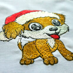 Kawaii Hund Weihnachten bunt Detail