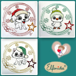 Kawaii Tiere Weihnachtskringel Set