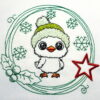 Kawaii Vogel Weihnachten 13x18 Artikelbild-001